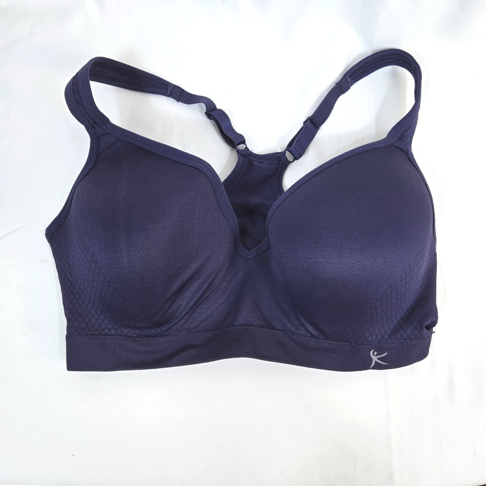 Danskin Now Deep Purple High-Impact Molded-Cup Racerback Sports Bra 38D NWOT